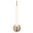 Wick 20-in Vintage Brass dimmable LED Wall Sconce with Travertine Backplate-124959564