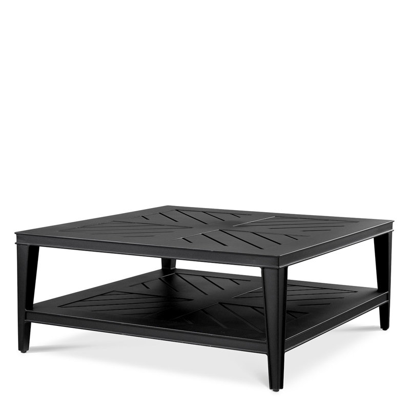 Bell Rive Outdoor Square Coffee Table, Black