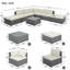 Ensemble de mobilier d'extérieur 8 pièces, ensemble de conversation en osier de jardin, ensemble de canapé simple combinable-1253994278
