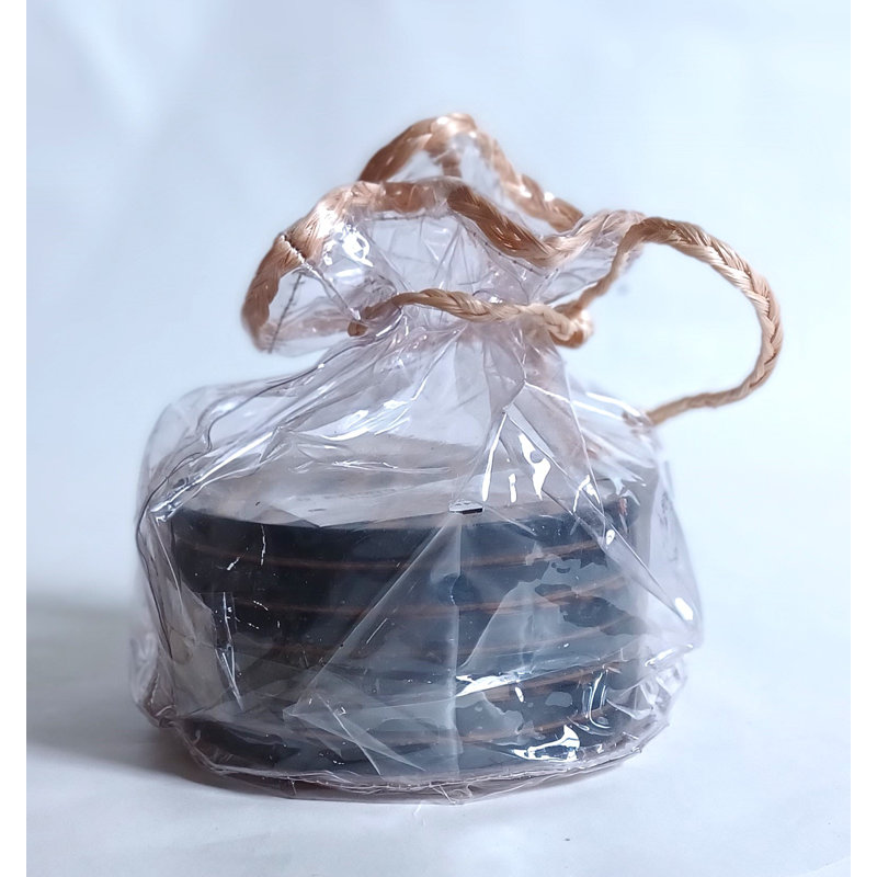 Ensemble de 4 sous-verres en bambou ou 6 sous-verres, Brun