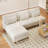 Modern 100" Corduroy Armless Modular Sofa With A Chaise Longue-19738095