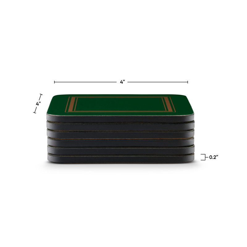 Sous-verres Pimpernel Classic 4 po x 4 po, Émeraude