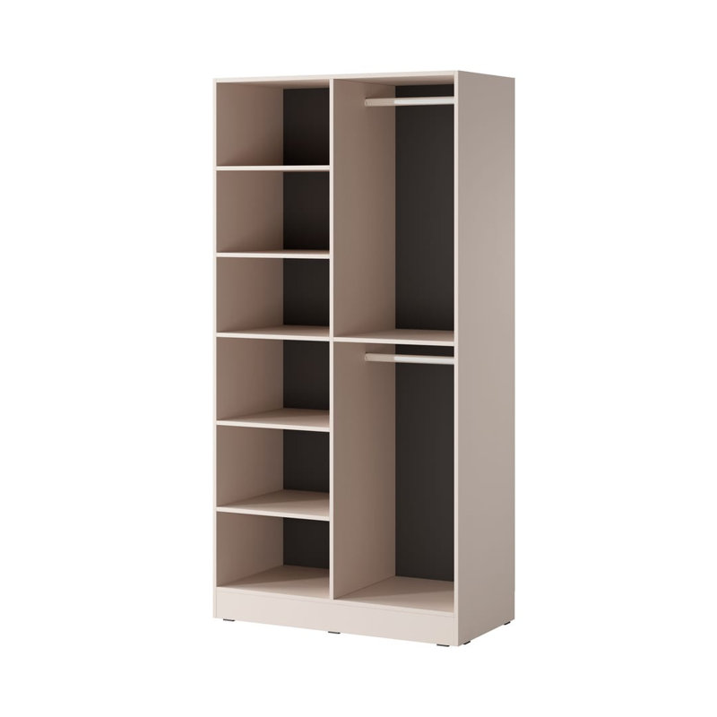 2 Door Manufactured Wood Wardrobe, Beige
