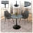  Bristol 27" Round Dining Table, Modern 2-Person Kitchen Table with Black Pedestal Base, Small Space Bistro Table for Apartments-1439952278