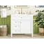 Meuble-lavabo de 36 po avec lavabo supérieur, meuble-lavabo moderne avec 2 tiroirs et tiroir escamotable, meuble-lavabo simple-1520701321