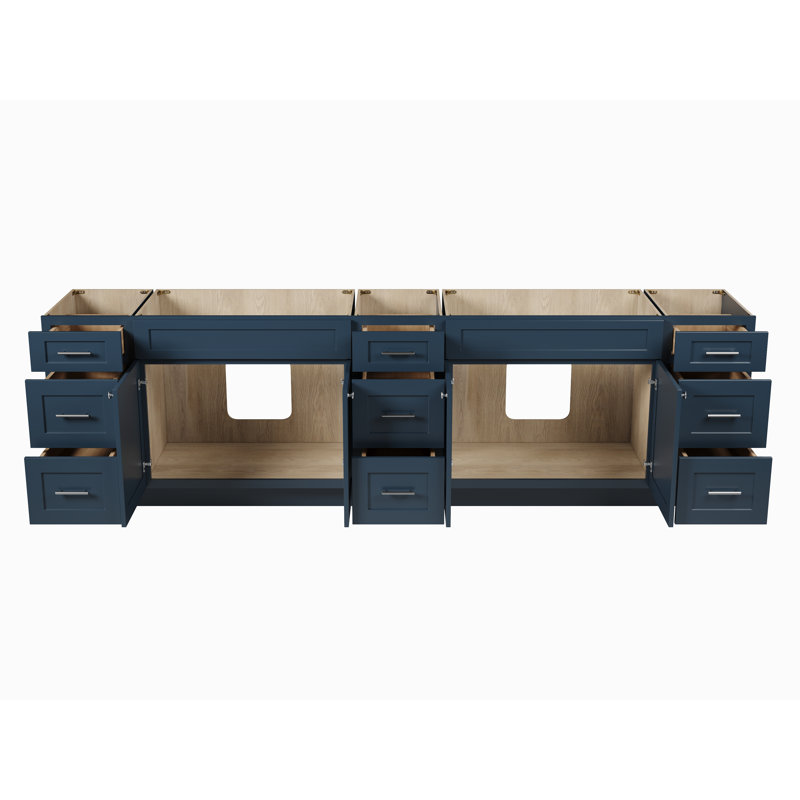 Base de meuble-lavabo double 117 po seulement, Bleu