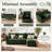 Merchelle Petal Sofa Reversible Modern Modular Sectional Sofa with Storage Ottoman – Premium Fabric-110904370-126427502