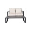Canapé double + table basse rectangulaire, coussin en tissu blanc laiteux # 5453 (Tino Tino), canapé de patio extérieur-1635531554