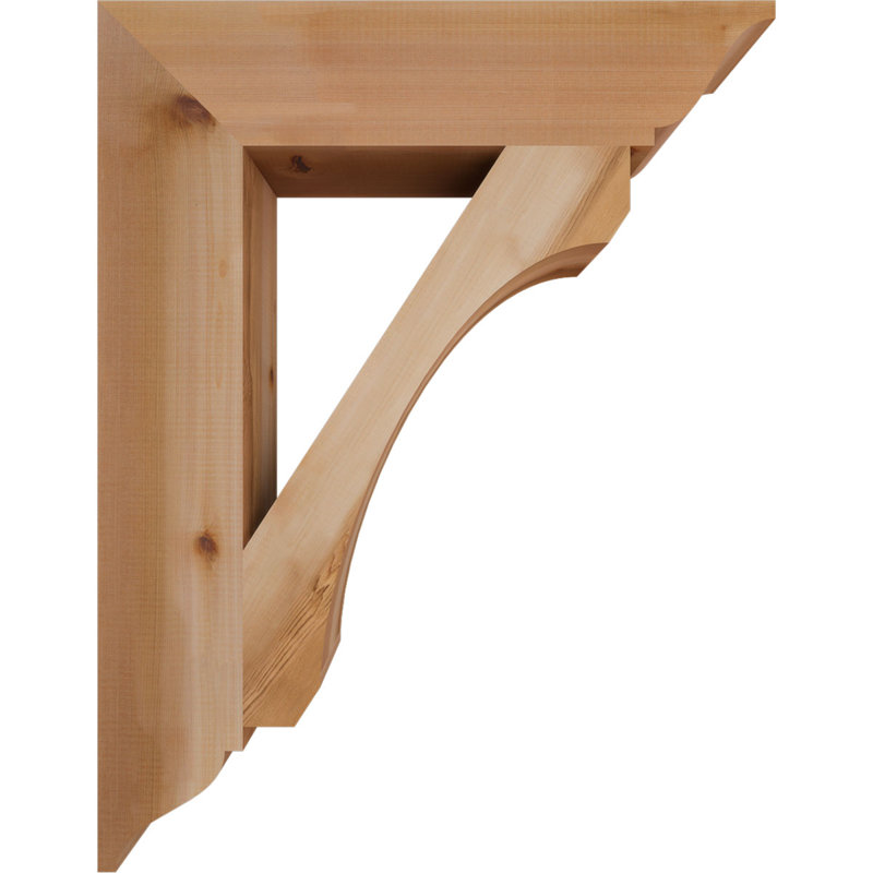 Support en bois rustique traditionnel BKTLEC01, Cèdre rouge de l'Ouest (lisse), H 36 po x l 5,5 po x P 28 po