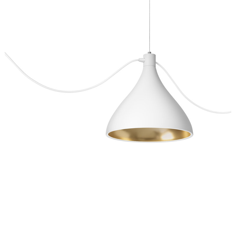 Swell String Single Pendant, White