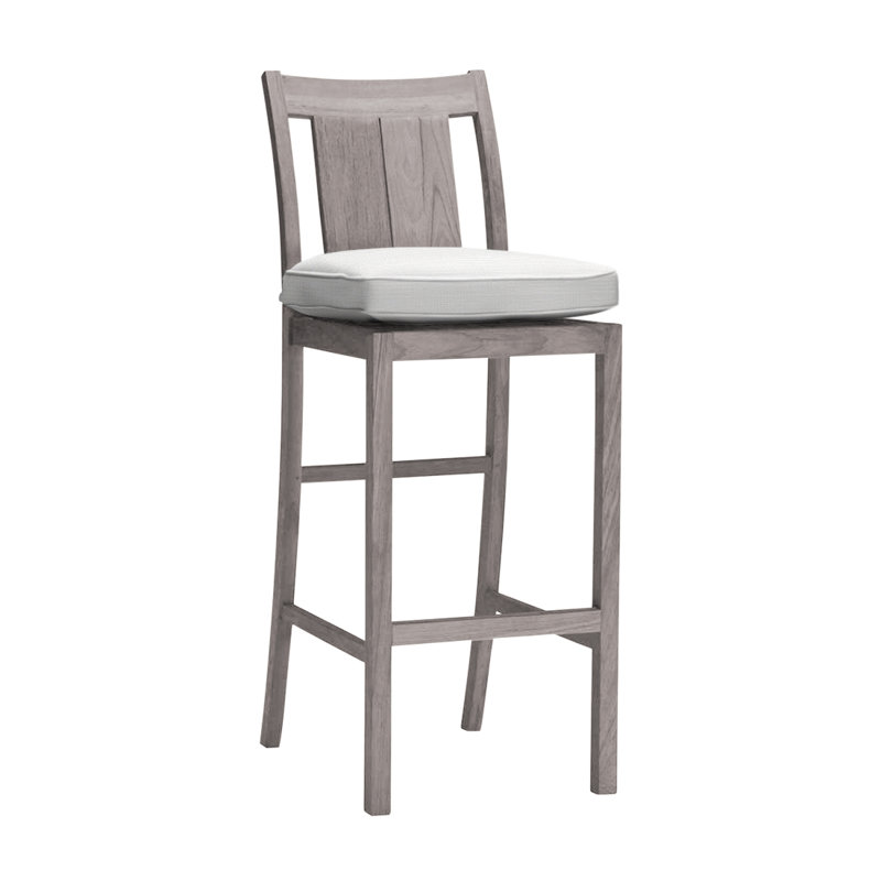 Tabouret de bar 30 po Croquet, Dentelle Rollo, Welt, Huître teck