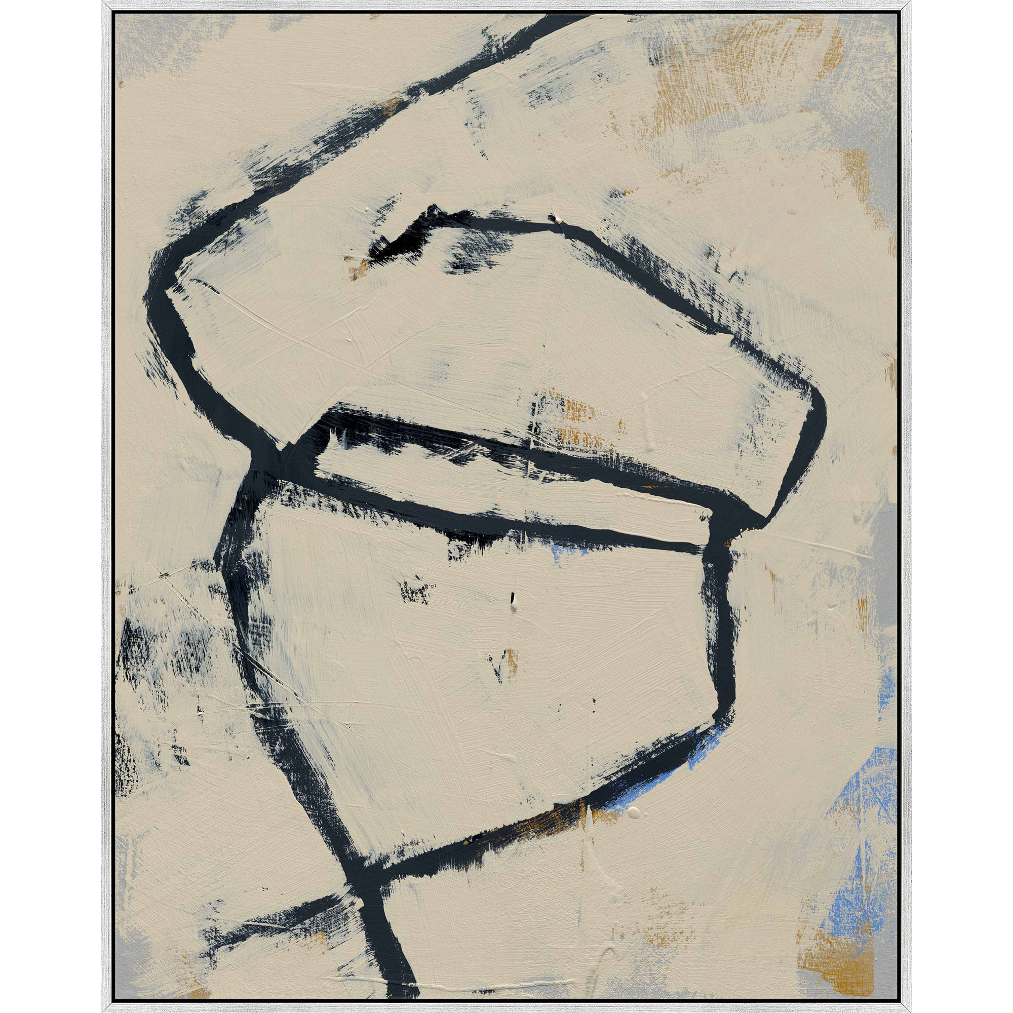 Twisted 2 by Jacques Pilon, 25" H x 20" W x 1.25" D, Silver Framed Canvas