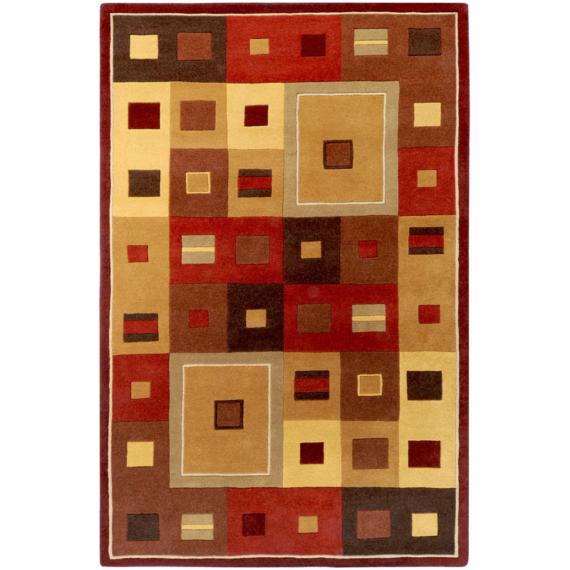 Wool Geometric Indoor Rug, Square 9'9"