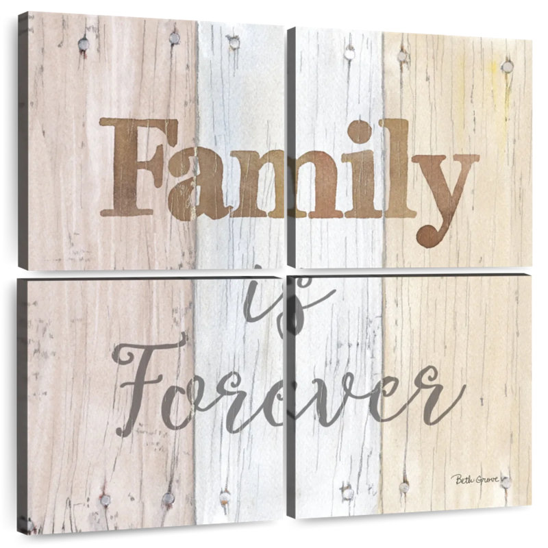 Plaque murale Kema Farmhouse Family Forever, H 26 po x l 26 po