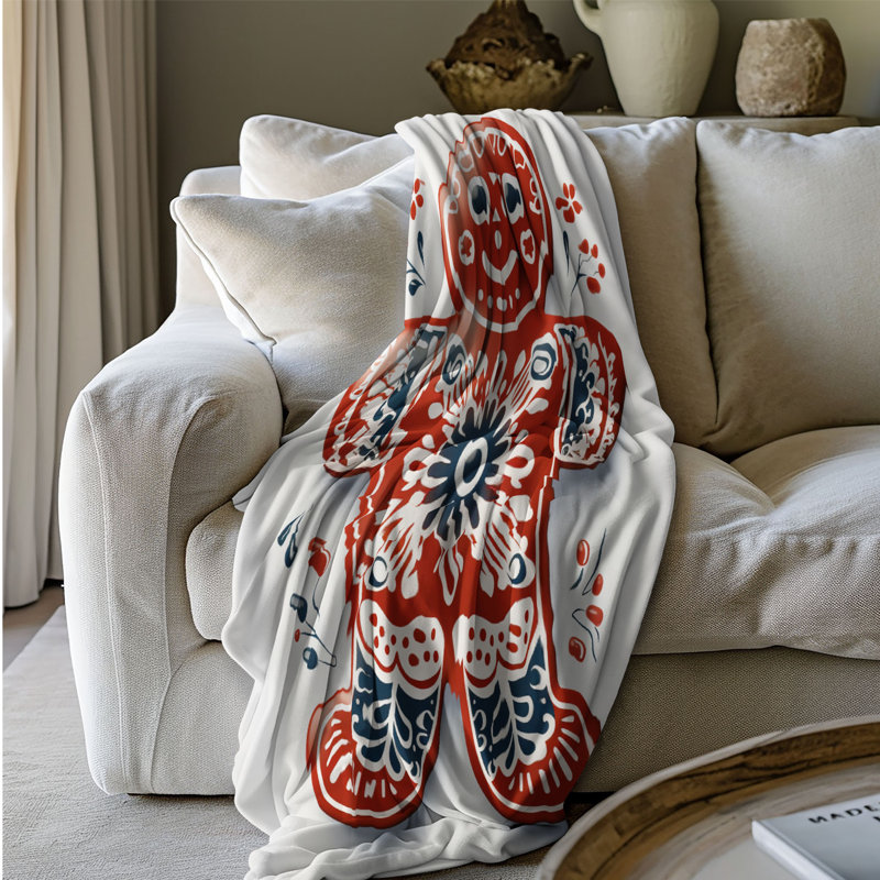Scandinavian Holiday Art - 1 pièce Sherpa Premium, Lit simple