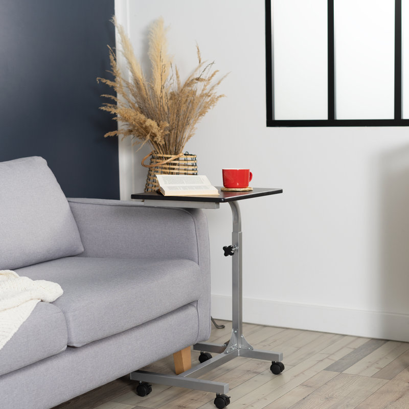 Adjustable Metal Base Writing Desk, Black