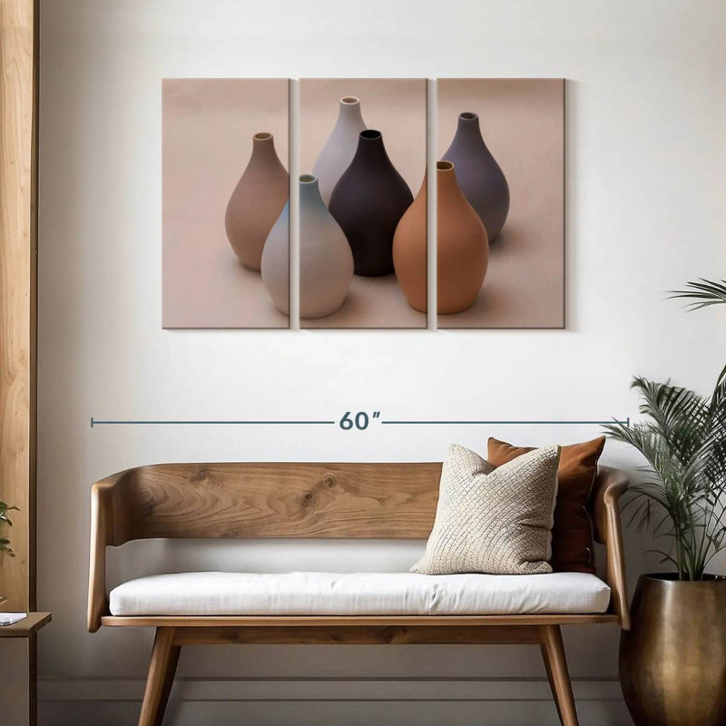 Minimalist Vases, 28" H x 45" W