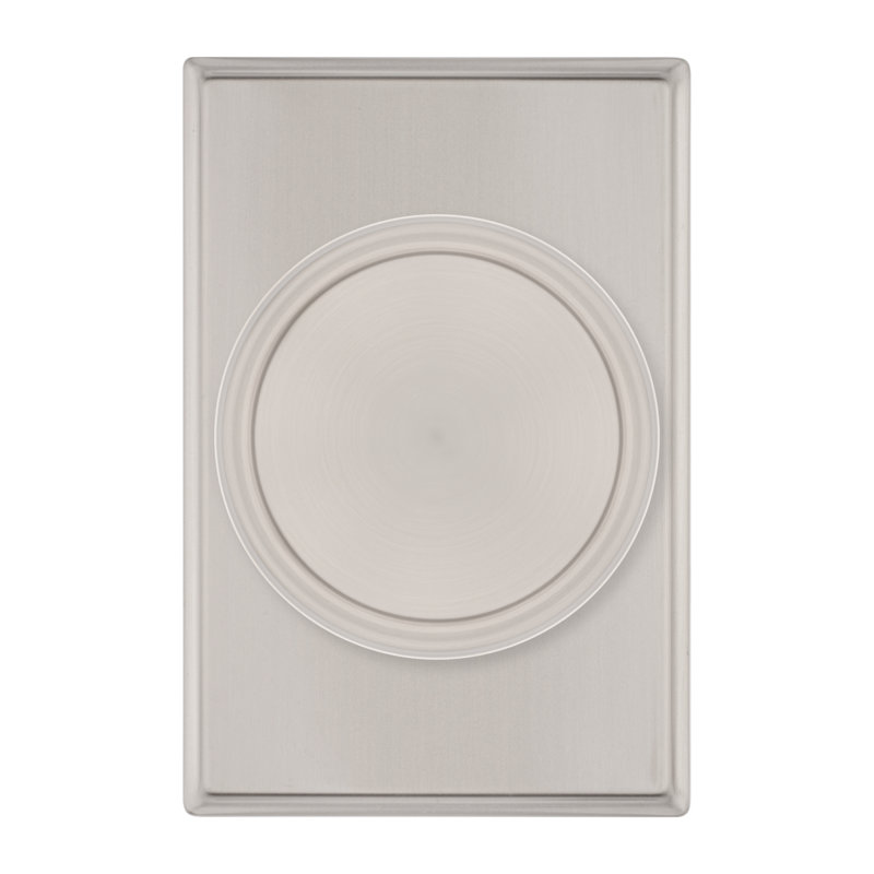 Sora Bed/Bath Knob w/ Rectangular Rose , Satin Nickel