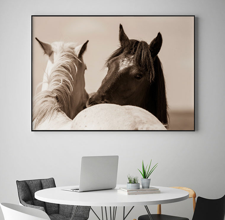 « nuzzles », reproduction de photo sur toile, H 24 po x l 36 po x P 2 po