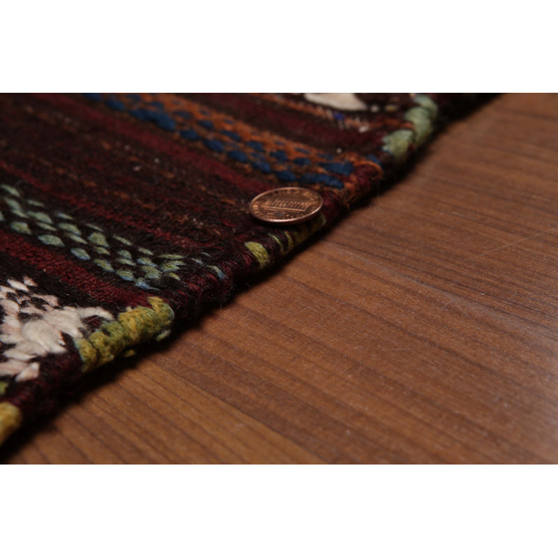 Tapis de zone en laine 3 pi 8 po x 4 pi 8 po à la main one-of-kind noué la Pfarr