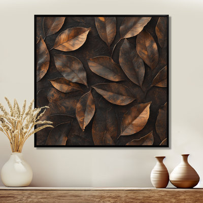«Brown Sable Leaves I» - art mural feuilles