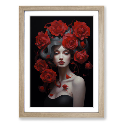 Rose Contemporary Art - Framed Print