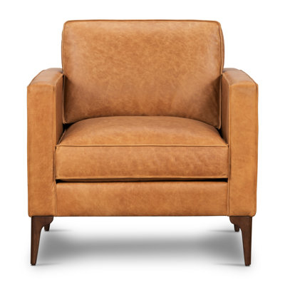 Mateo Full-Grain Genuine Italian Leather Armchair