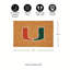 Grand tapis couleur coco de l'Université de Miami, 36 po x 24 po