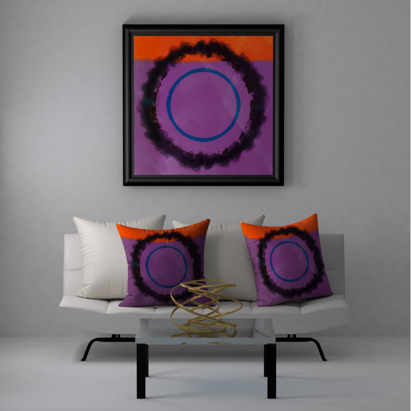 Abstract Reversible Throw Pillow, 20" H x 20" W