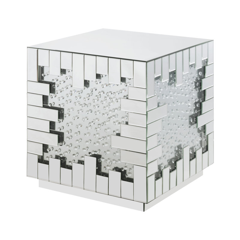 Manolya Square End Table in Mirrored