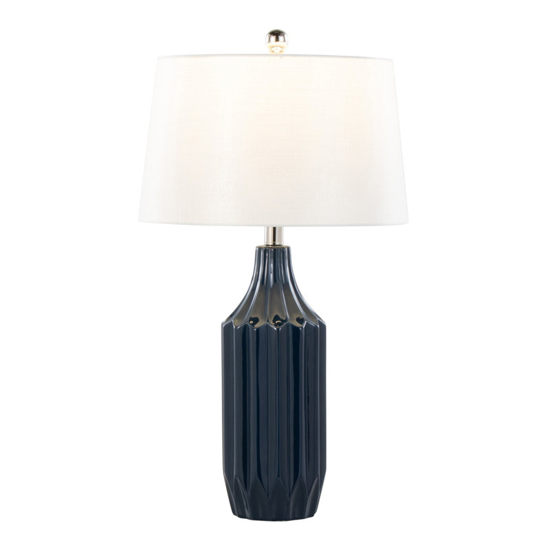 Lampe de table contemporaine en céramique, Bleu