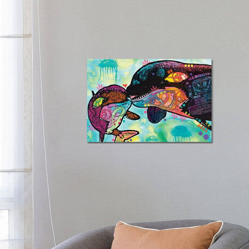 Love As Large As A Whale by Dean Russo - Wrapped Canvas Print, 66.04 cm H x 45.72 cm W x 1.91 cm D