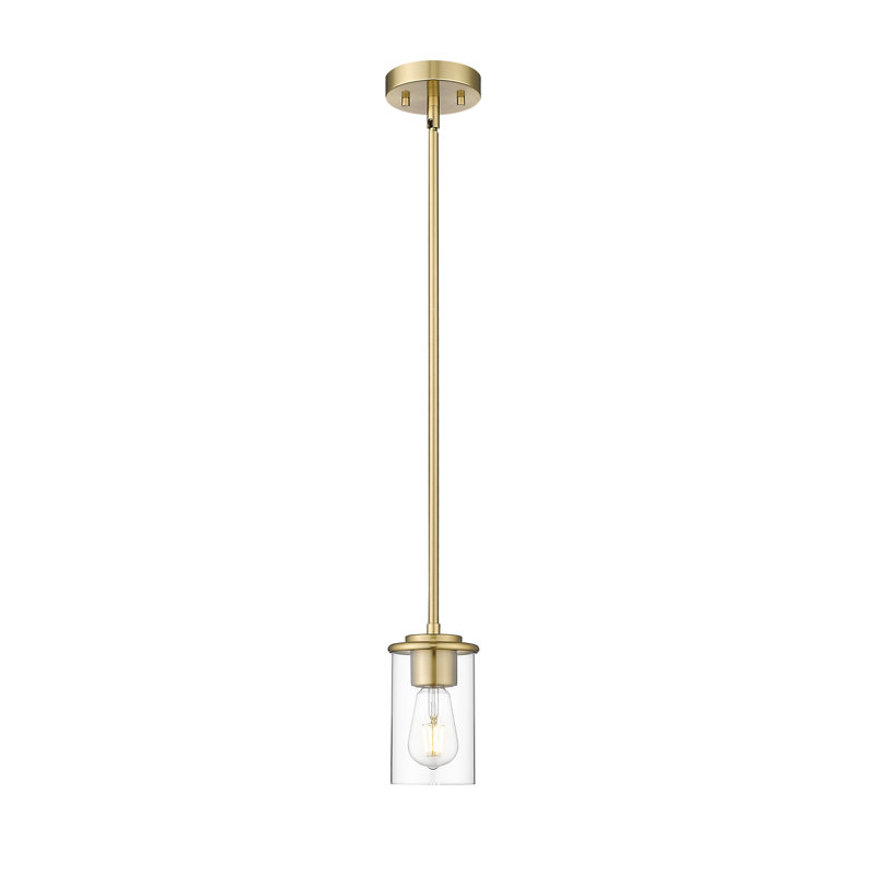 Luminaire suspendu cylindrique 1 lumière Sunnah, Or luxueux