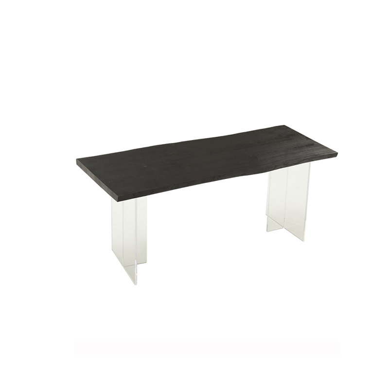 Ash Solid Wood Top Dining Table, 27.55" W x 62.99" L