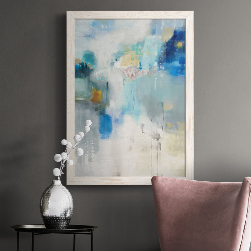 Maikls " Celeste Motion I ", White, 37.5" H x 27.5" W x 1" D