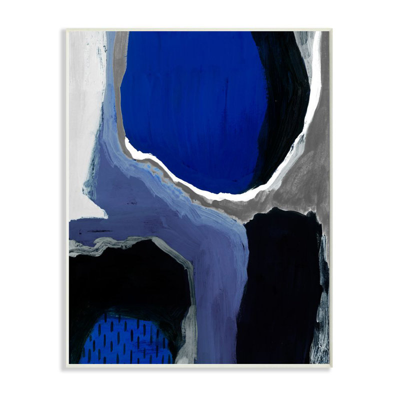 «Abstract Masculine Cobalt», reproduction d'art, Plaque murale, H 15 po x l 10 po x P 0,5 po