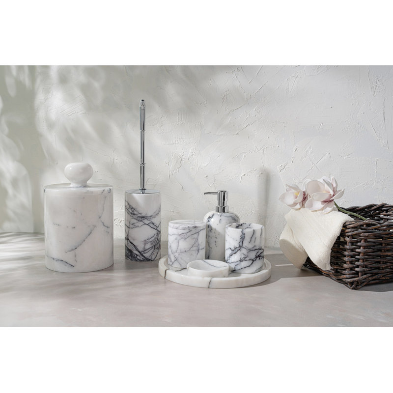 Bathroom Set, White/Gray