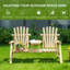 Chaise Adirondack en bois 2 places, banc de patio avec table