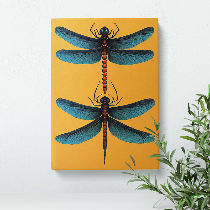 Wonderful Dragonflies - Wrapped Canvas, 60cm H x 40cm W x 3cm D
