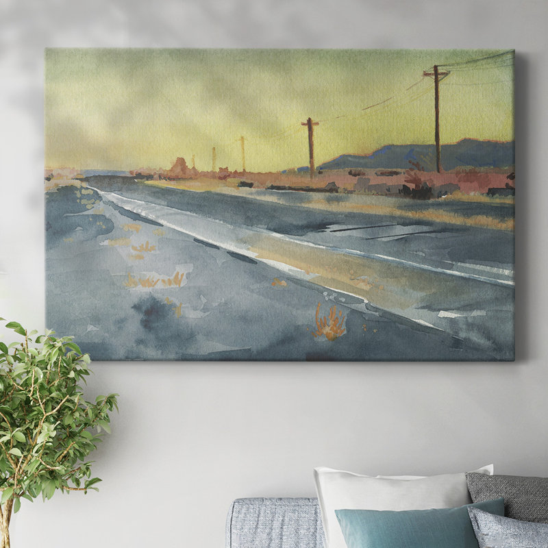 Deserted Highway I-Gallery Wrapped Canvas, 40" H x 60" W