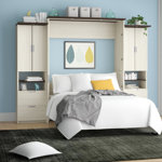 Balleza Murphy Bed with Desk and 2 Storage Cabinets