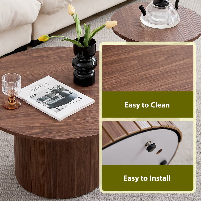 Coffee Table, Dark Brown Wood