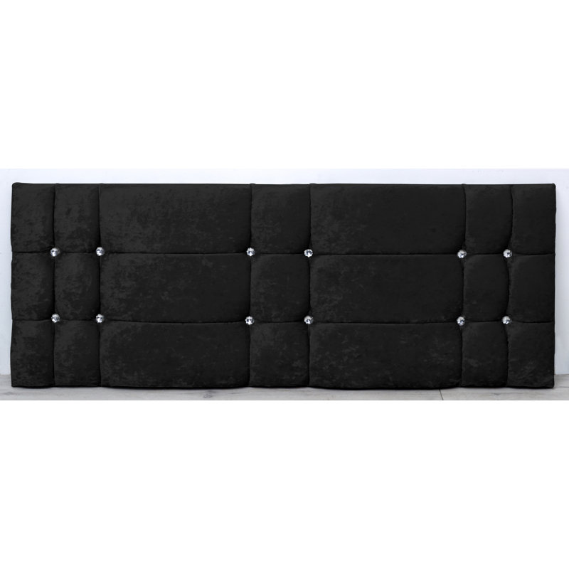 Velasco Upholstered Headboard, Small Double (4'), Black