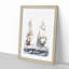 Two French Sailing Ships by Johan Teyler - Framed Print-55614474-55614469
