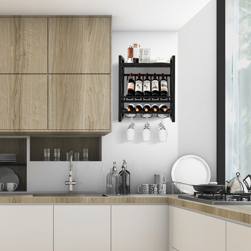 Riam Wine Bottle & Glass Rack in