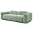 Modern Upholstered Sofa With Elegantly Rounded Arms, Designed As True Showpiece-663587012