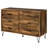 Hestia 6 Drawers  Dresser, Walnut Finish
