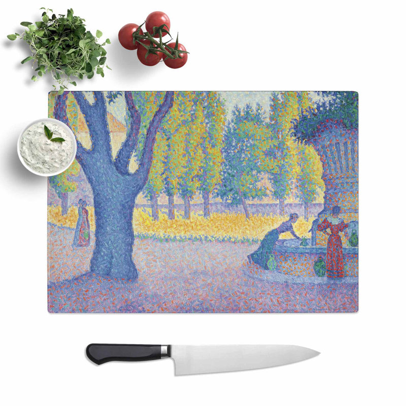 Saint-Tropez Fountain by Paul Signac Chopping Board, 0.4cm H x 28.5cm W x 39cm L