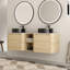 Ensemble de meuble-lavabo double 60 po avec plateau en pierre reconstituée Eaton-709929889-710271484