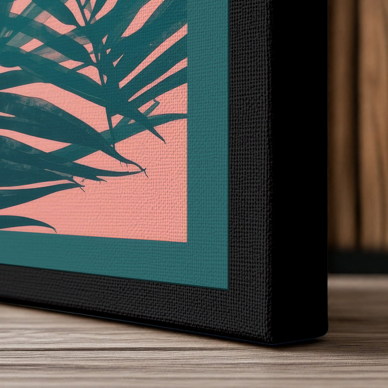 Palms Tropical - Wrapped Canvas, Black Border, 24x16 - 61.0 x 40.6 cm